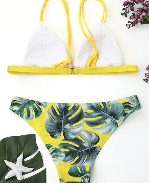 Biquíni feminino com bojo estampa tropical - imagem 4