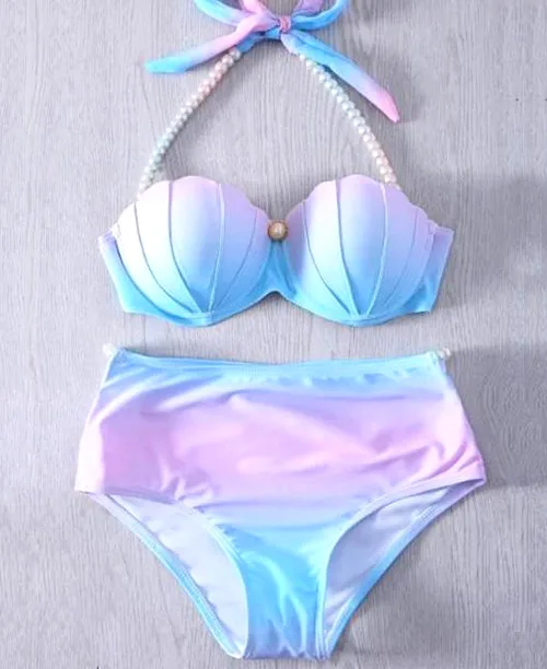 Biquíni concha degrade azul e roxo - imagem 3