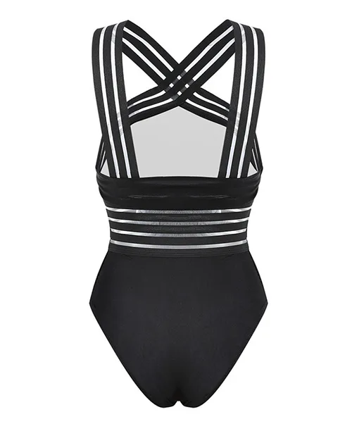 Maiô de praia preto com listras - imagem 4
