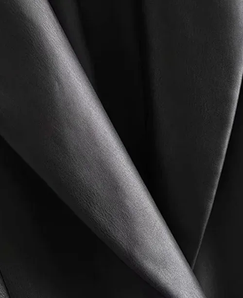 Blazer feminino de couro sintético - imagem 9