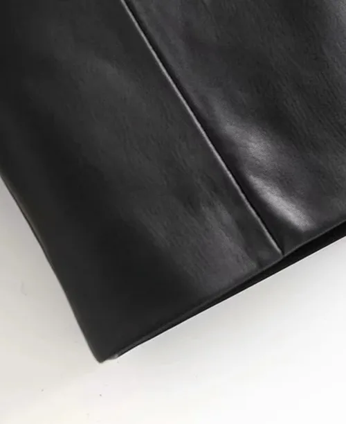 Blazer feminino de couro sintético - imagem 10