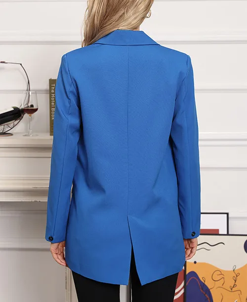 Blazer feminino alfaiataria alongado - imagem 7