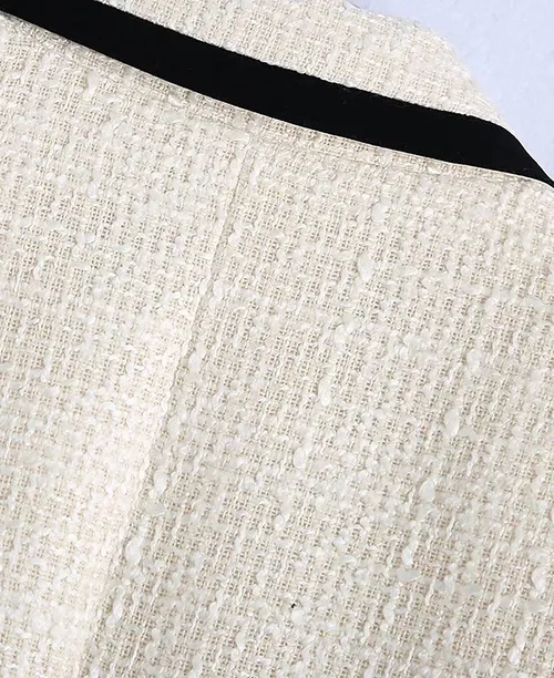 Blazer de tweed feminino preto e branco - imagem 4