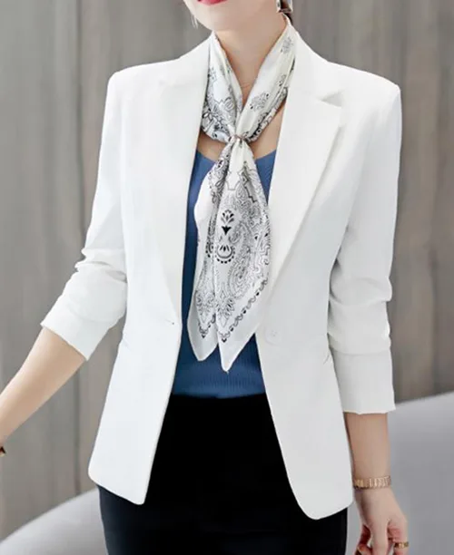 Blazer feminino slim fit acinturado colorido - imagem 11