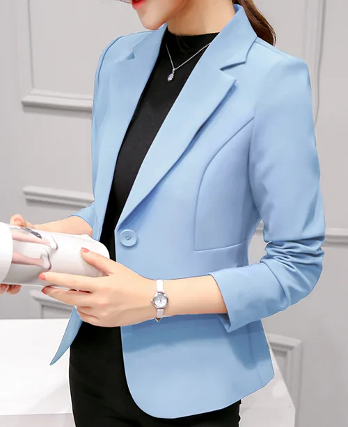 Blazer feminino slim fit acinturado colorido - imagem 12