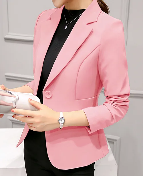 Blazer feminino slim fit acinturado colorido - imagem 9