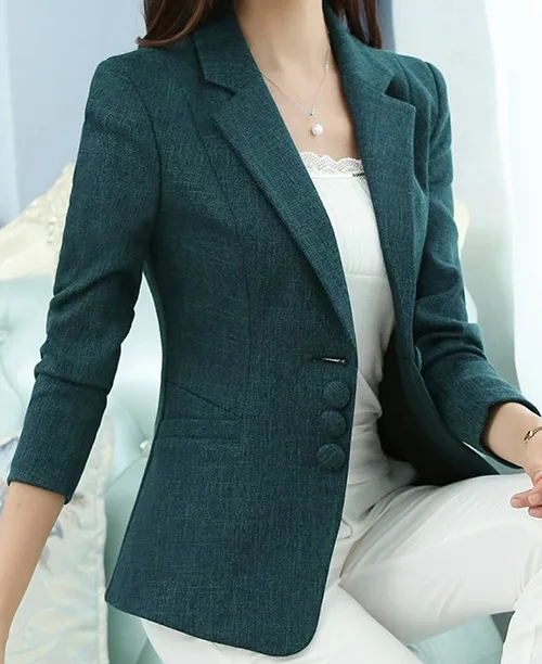 Blazer slim feminino acinturado - imagem 6
