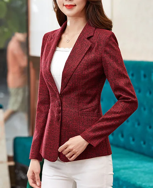 Blazer slim feminino acinturado - imagem 8