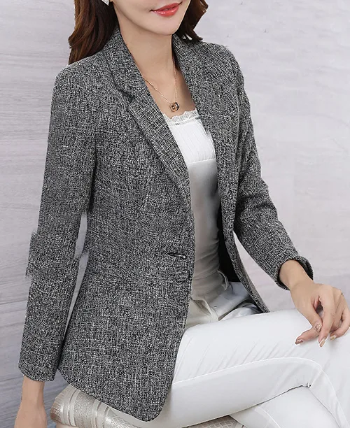 Blazer slim feminino acinturado - imagem 2