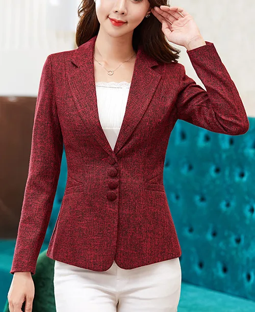 Blazer slim feminino acinturado - imagem 9