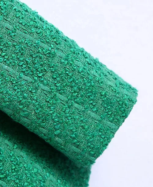 Blazer feminino verde de tweed - imagem 7