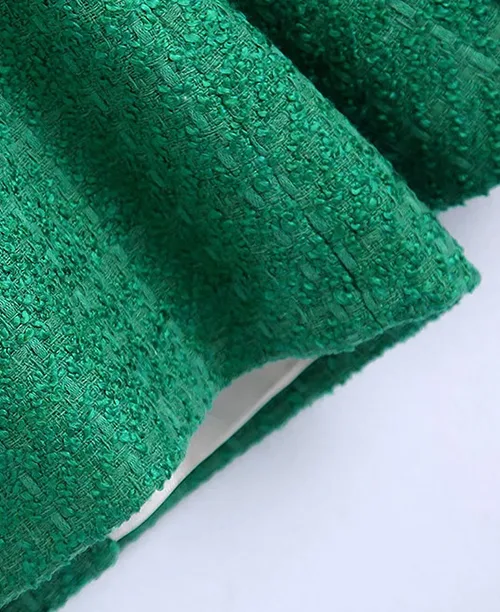 Blazer feminino verde de tweed - imagem 6