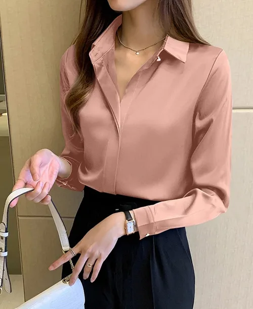 Camisa social feminina manga longa - imagem 12