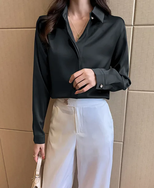 Camisa social feminina manga longa - imagem 10