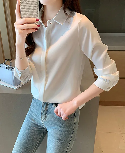 Camisa social feminina manga longa - imagem 4