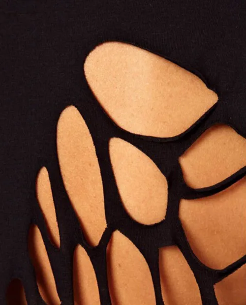 Blusa feminina manga curta básica  asa recortada - imagem 5