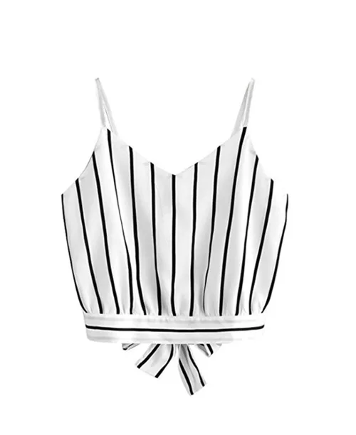 Blusa cropped de alça e laço - imagem 3