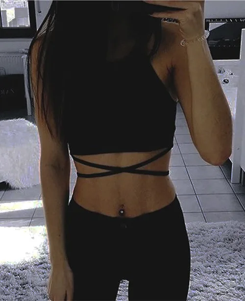 Blusa cropped feminino de amarrar - imagem 3