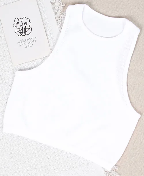 Blusa regata cropped canelada básica - imagem 9