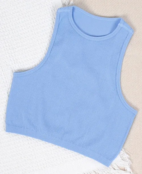 Blusa regata cropped canelada básica - imagem 8