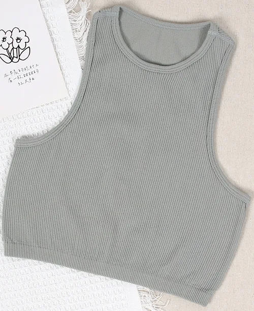Blusa regata cropped canelada básica - imagem 10