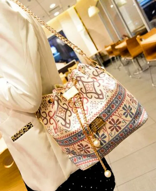 Bolsa saco feminina estampa étnica - imagem 5