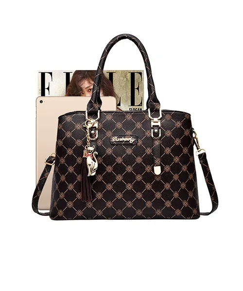 Bolsa feminina média de couro sintético - imagem 6