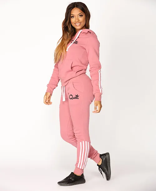 Conjunto moletom feminino com zíper e capuz - imagem 9