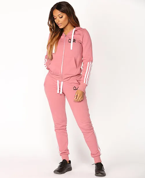 Conjunto moletom feminino com zíper e capuz - imagem 8