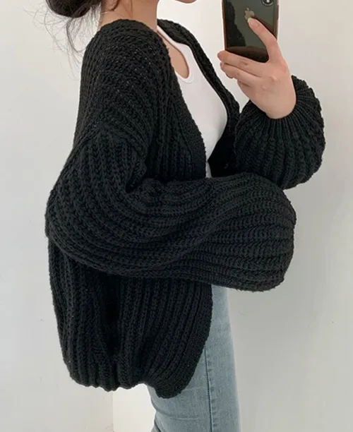 Cardigan feminino de tricot - imagem 13