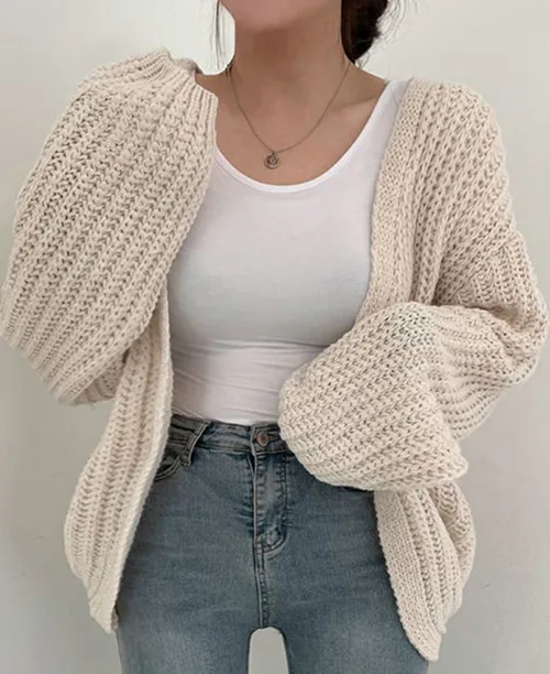 Cardigan feminino de tricot - imagem 4