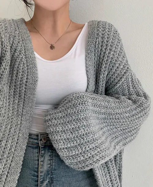 Cardigan feminino de tricot - imagem 8