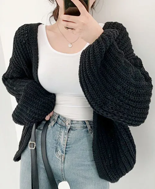 Cardigan feminino de tricot - imagem 11