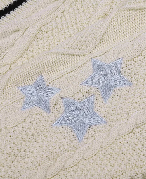 Cardigan feminino de tricot grosso bege - imagem 7