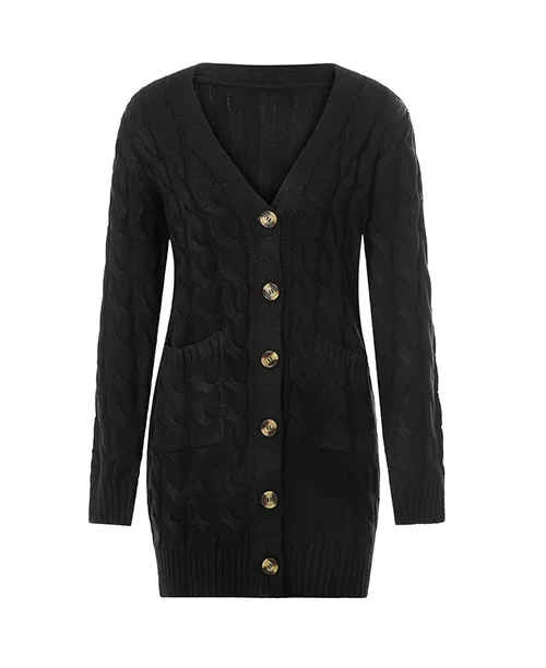 Cardigan feminino longo de tricot - imagem 12
