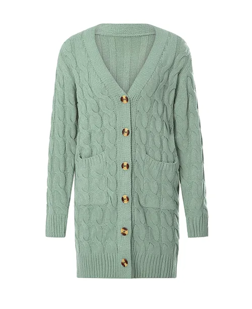 Cardigan feminino longo de tricot - imagem 13