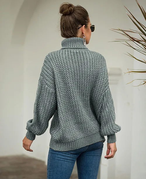 Suéter feminino tricot gola alta - imagem 7