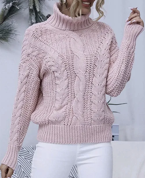 Suéter feminino tricot gola alta - imagem 11