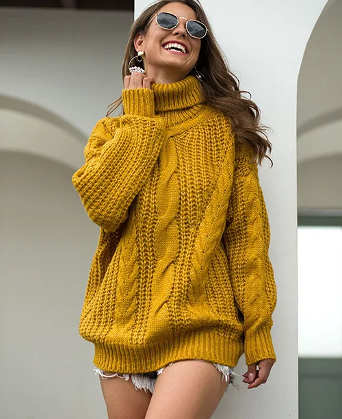 Suéter feminino tricot gola alta - imagem 5