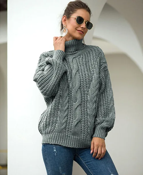 Suéter feminino tricot gola alta - imagem 6