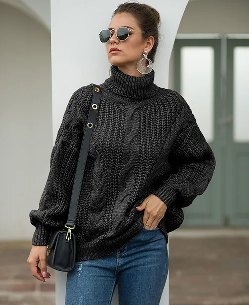 Suéter feminino tricot gola alta - imagem 9