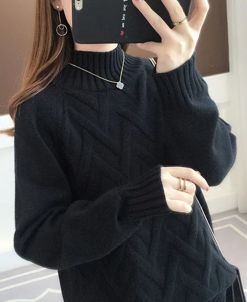 Suéter feminino gola redonda várias cores - imagem 5