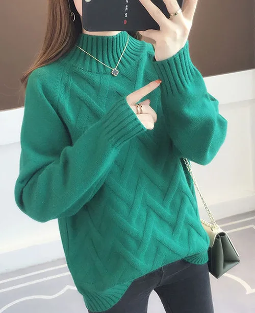 Suéter feminino gola redonda várias cores - imagem 6