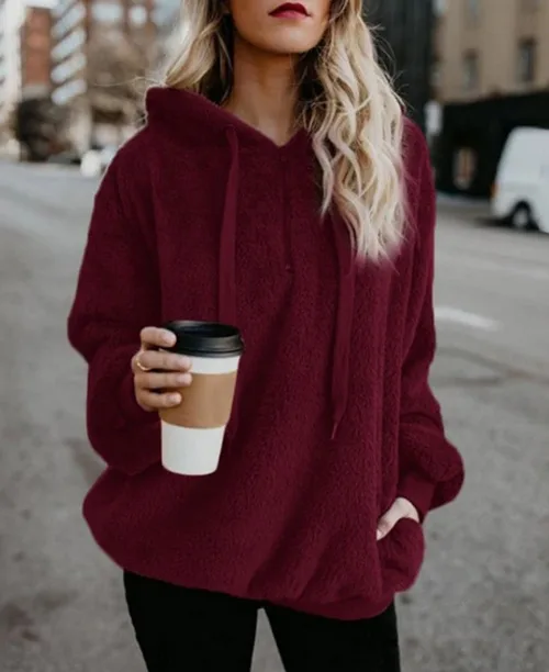 Casaco feminino de inverno com lã sintética - imagem 7