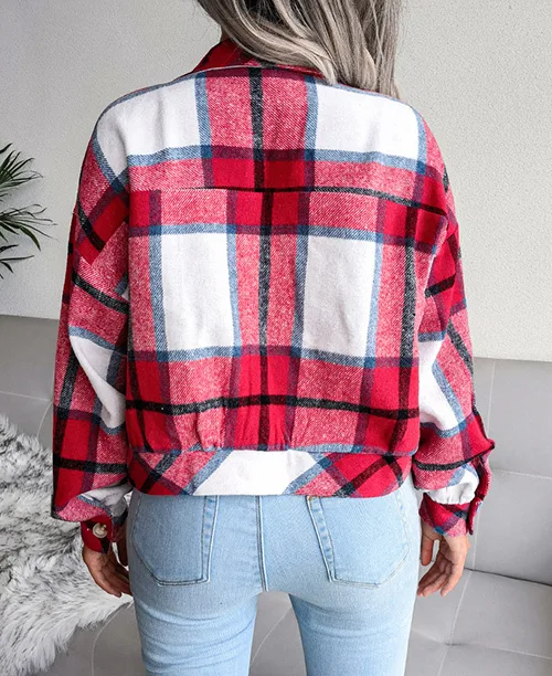 Jaqueta xadrez feminina flanelada - imagem 16