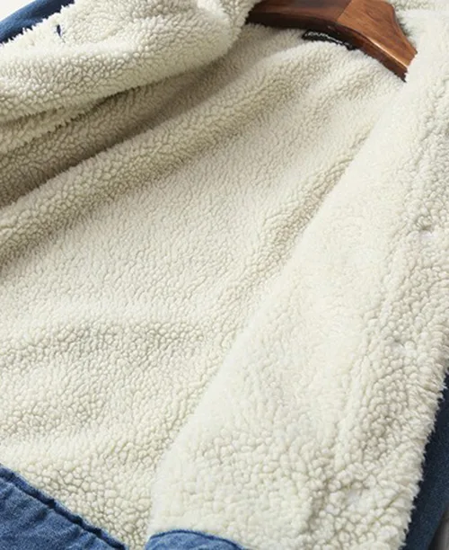 Jaqueta jeans feminina forrada com lã - imagem 12