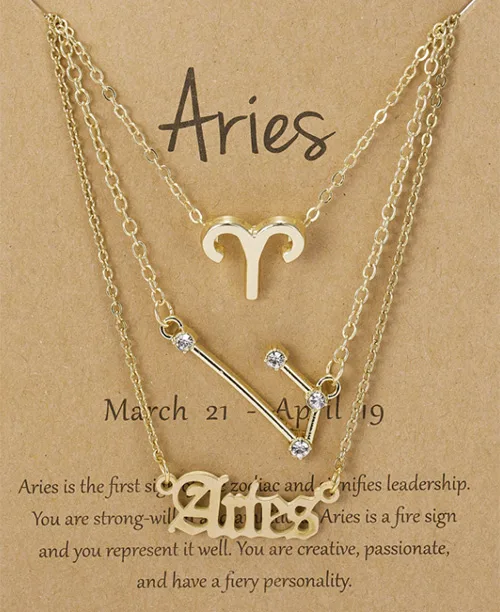 Colar triplo feminino dos signos - imagem 5