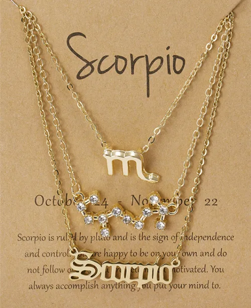 Colar triplo feminino dos signos - imagem 12