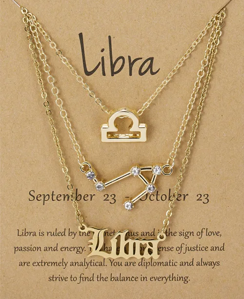 Colar triplo feminino dos signos - imagem 11