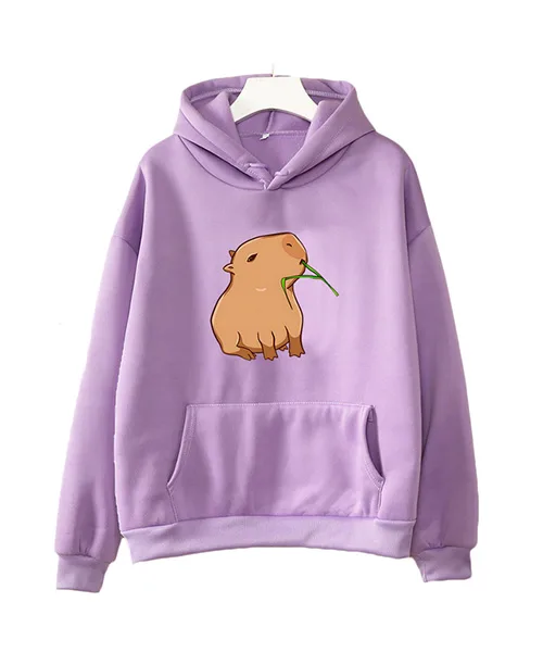 Moletom feminino fechado estampa de capivara - imagem 5
